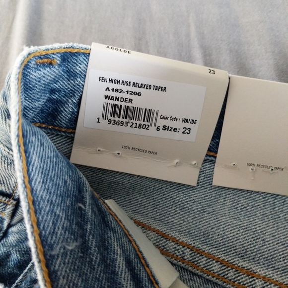 Agolde Fen High Rise Relaxed Taper Jeans Wander - Picture 15 of 15